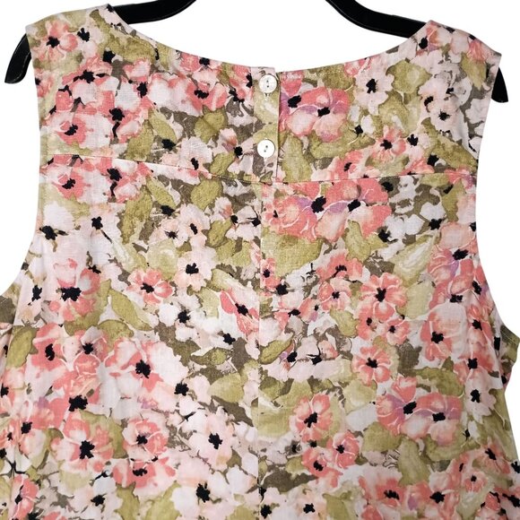 J.Jill Love Linen Floral Shift Dress Plus Size 2X Sleeveless - Picture 7 of 7